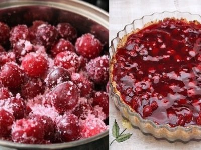 Творожно-вишневый пирог