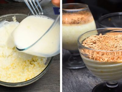 Бананово-творожный десерт без выпечки