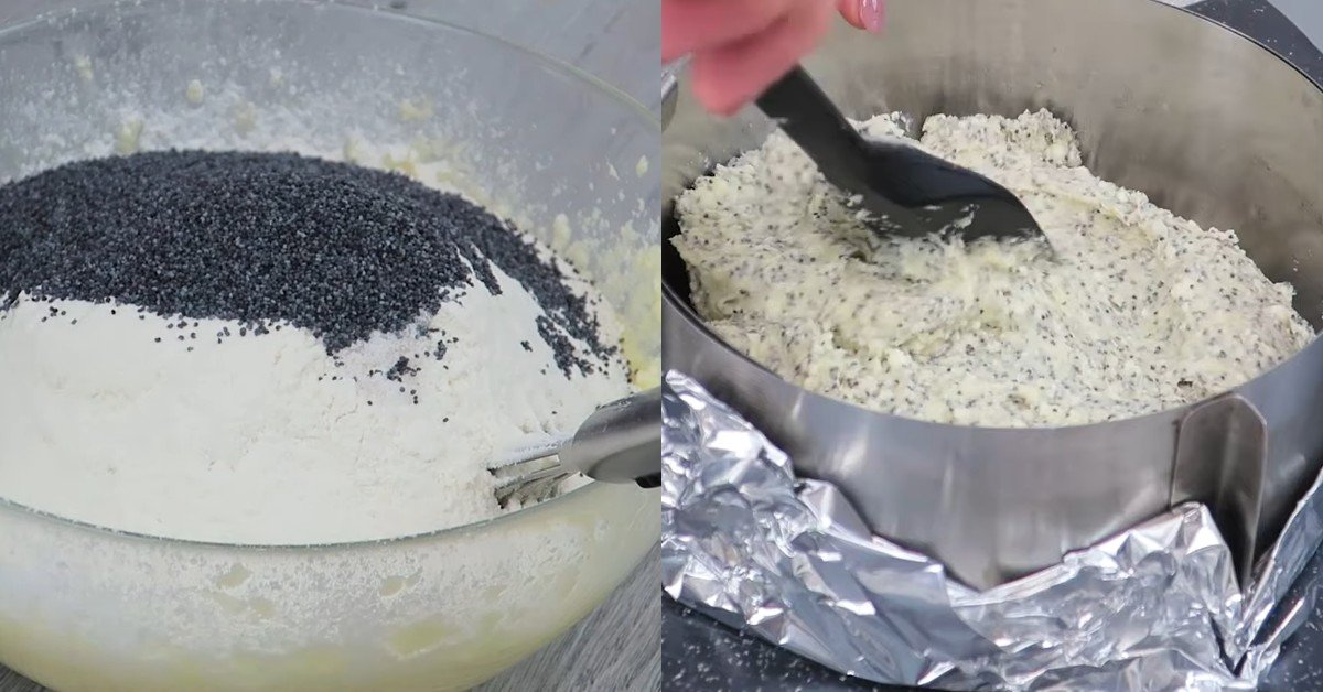 творожный кекс с маком