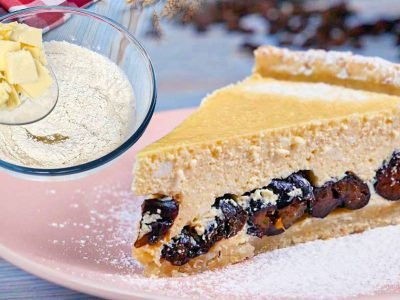 Творожный пирог с черносливом