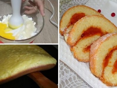 Как приготовить творожный рулет на сковороде