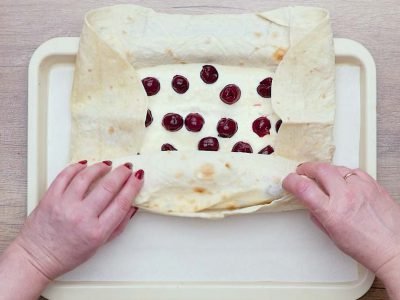 Творожный рулет в лаваше