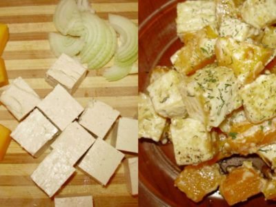 Тыква с тофу