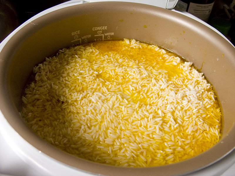 варка риса и тыквы