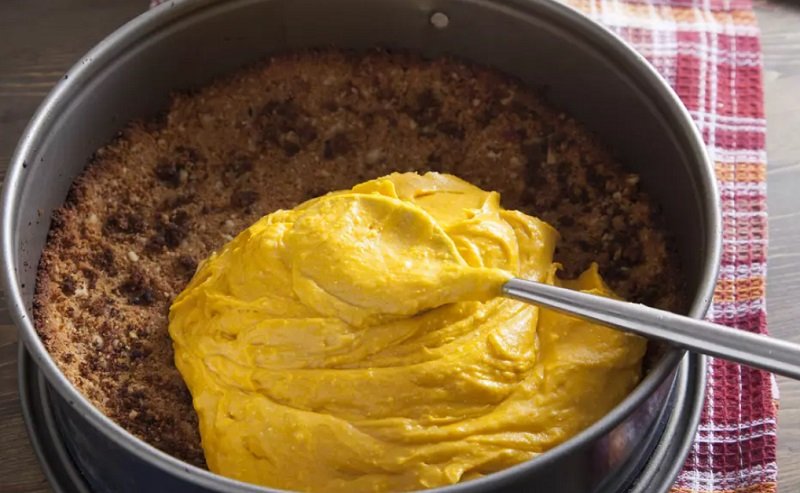 готовка тыквенного чизкейка