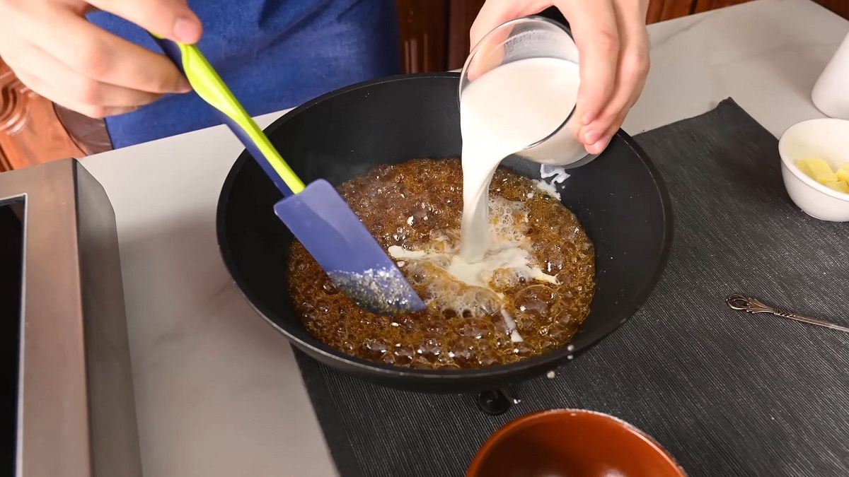 приготовление карамельной заливки