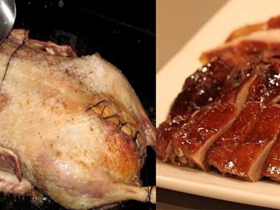 Утка с яблоками в духовке