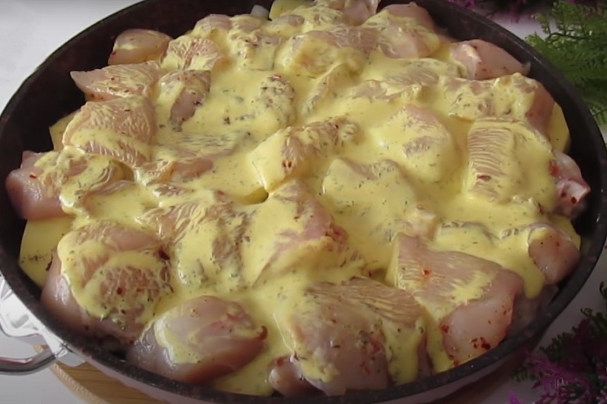 картофель с куриным филе