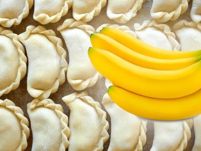 Вареники с бананом и шоколадом