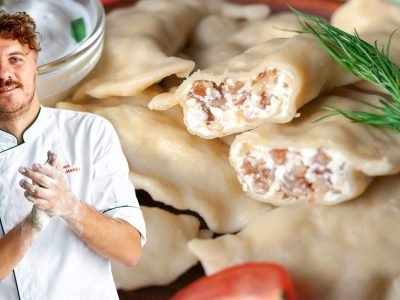 Вареники с гречкой и творогом