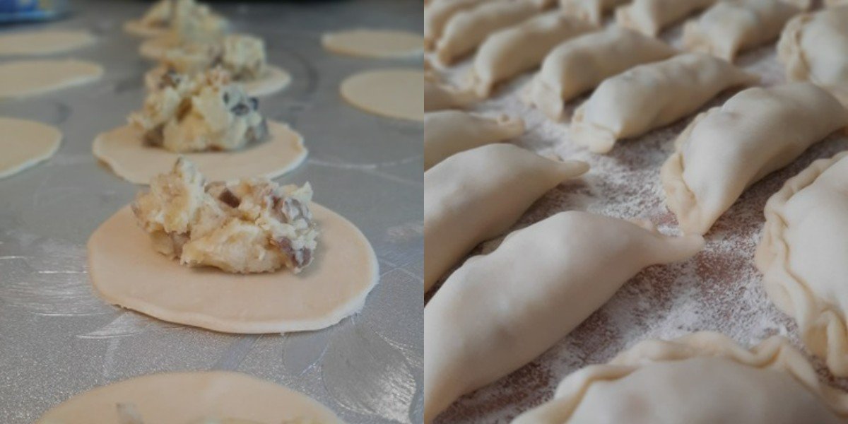 вареники с грибами