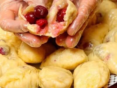 Вареники с вишней на кефире