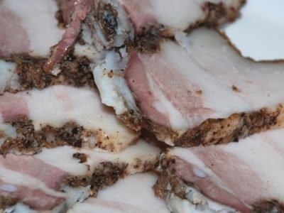 Варенное в пакете сало