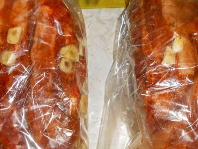 Вареное сало с паприкой