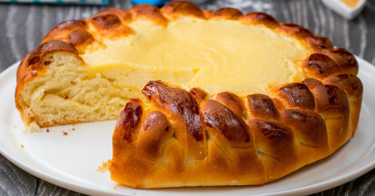 домашнняя ватрушка с творогом