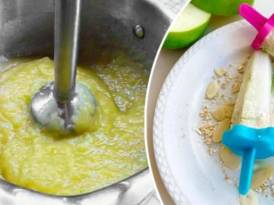 Веганское мороженое из овсянки, яблока и кокосового молока