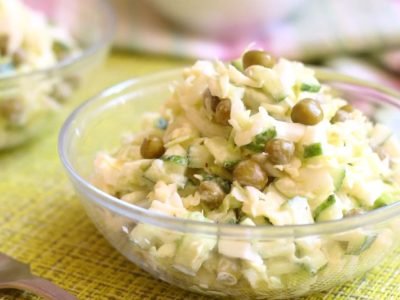 Весенний салат без майонеза