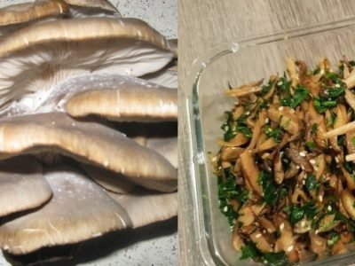 Вешенки с чесноком