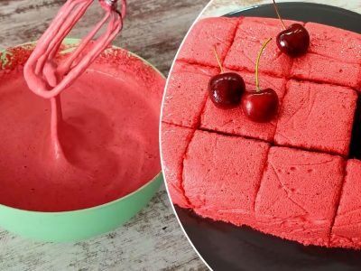 Невесомый вишневый десерт «Ягодные облака»