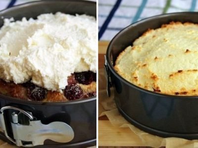 Вишневый пирог с кокосом