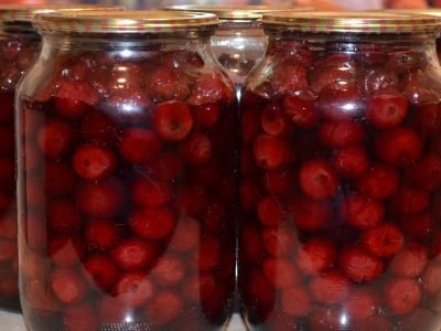 Вишня с косточкой на зиму без сахара