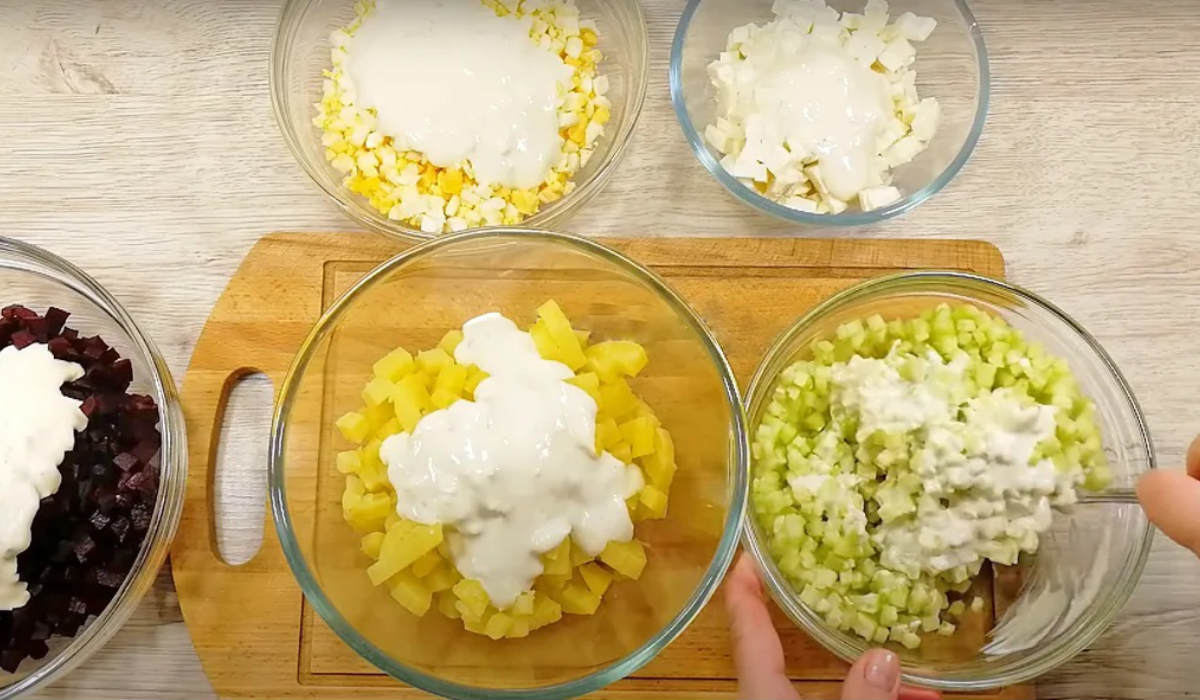 овощи с заправкой