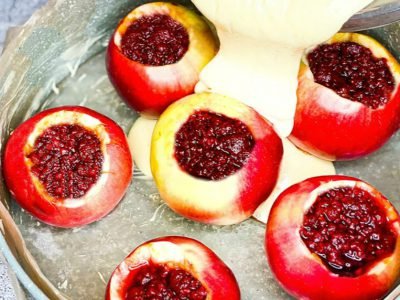 Яблочно-малиновый пирог