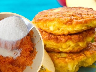 Яблочно-морковные оладьи