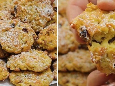 Яблочное печенье с изюмом