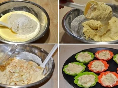 Яблочные кексы