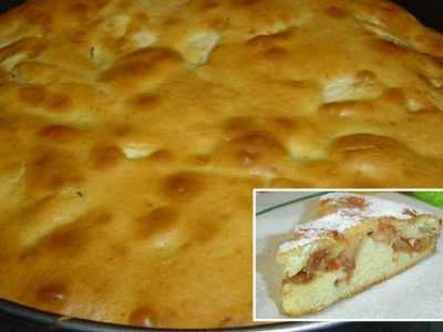 Яблочный пирог на кефире