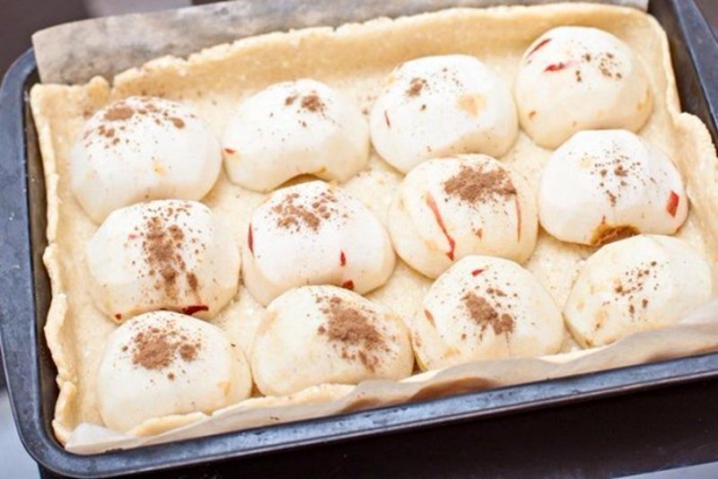 яблочный пирог на творожном тесте