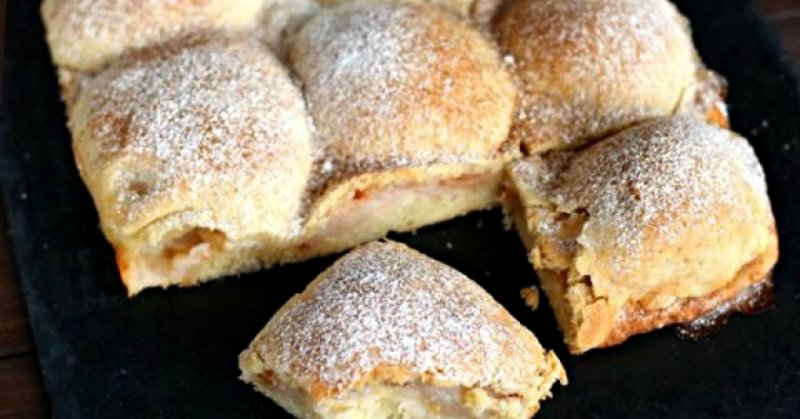 яблочный пирог на творожном тесте