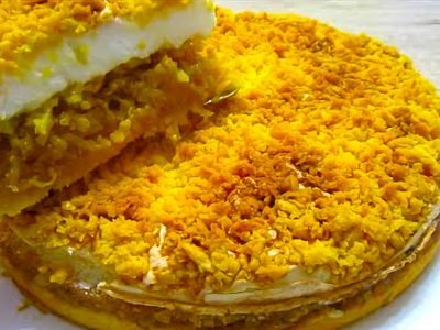 Польский яблочный пирог с безе