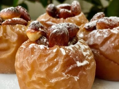 Яблоки с орехами в духовке