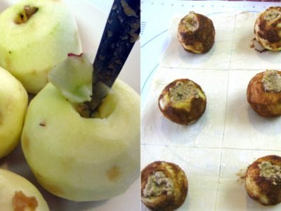 Яблоки в слоеном тесте