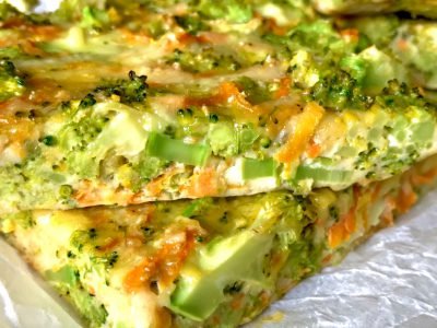 Яичная запеканка с брокколи