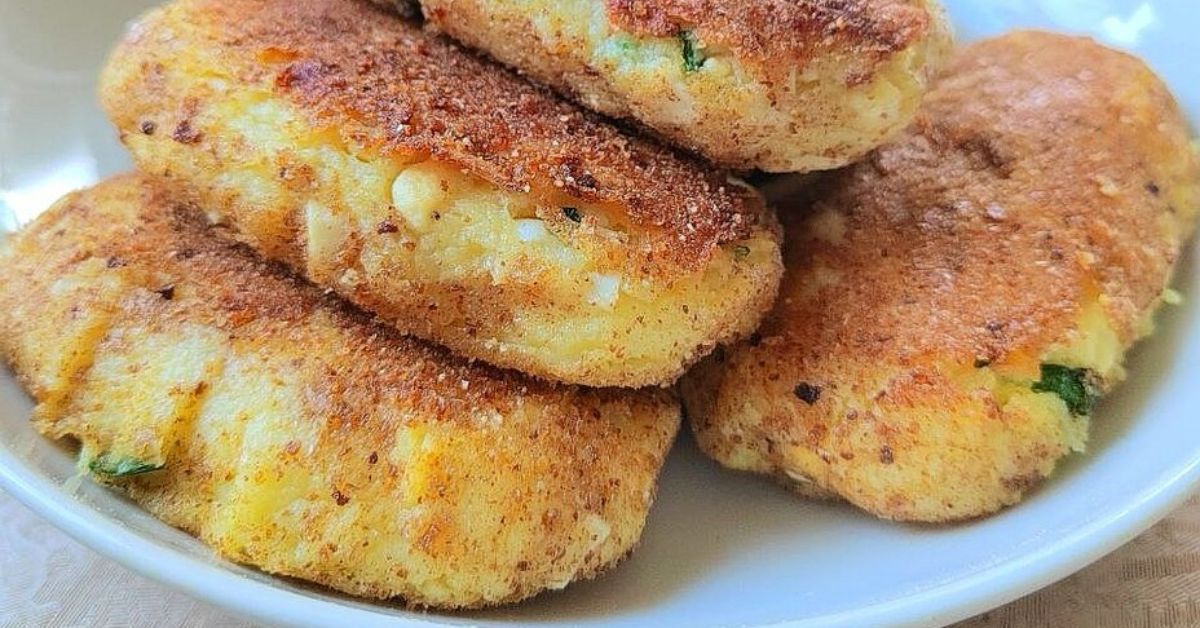 яичные котлеты с зеленым луком