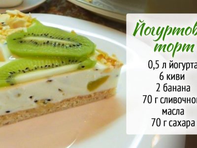 Йогуртовый торт без выпечки