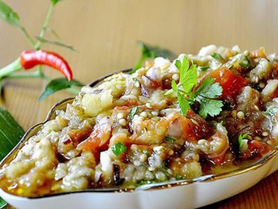 Греческая закуска из баклажан