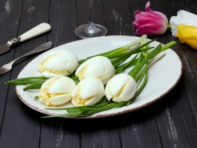 Закуска «Белые тюльпаны»