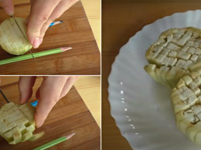 Закуска из баклажанов c мясом «Хризантемы»