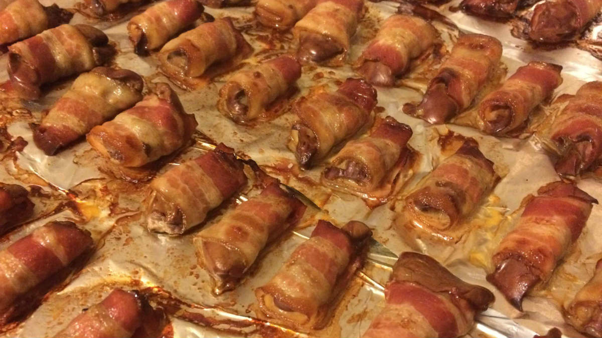 печень в беконе