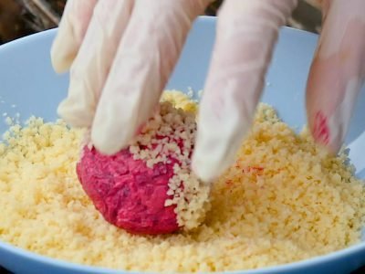 Закуска из овощей с сельдью «Шарики»