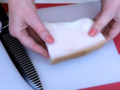 Закуска из сала с чесноком