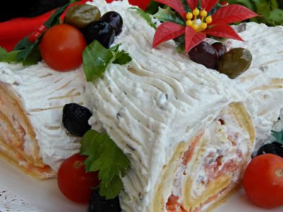 Закуска «Рождественское полено»