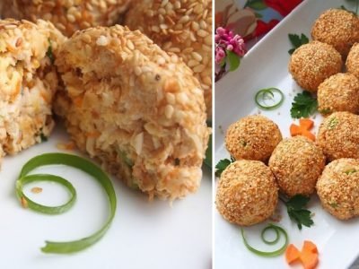 Закусочные шарики «Мимоза»