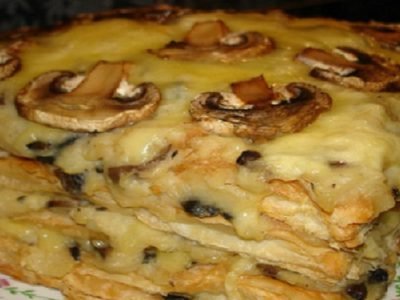 Закусочный «Наполеон» с грибами