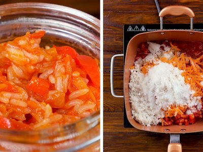 Закусочный салат с рисом