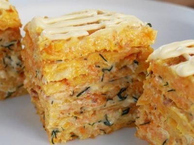 Закусочный торт из тыквы